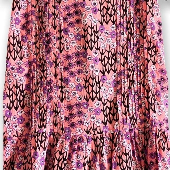 Poupette St Barth dress, Pink Cold Shoulder Criss Cross Back A line Mini dress - Picture 10 of 14